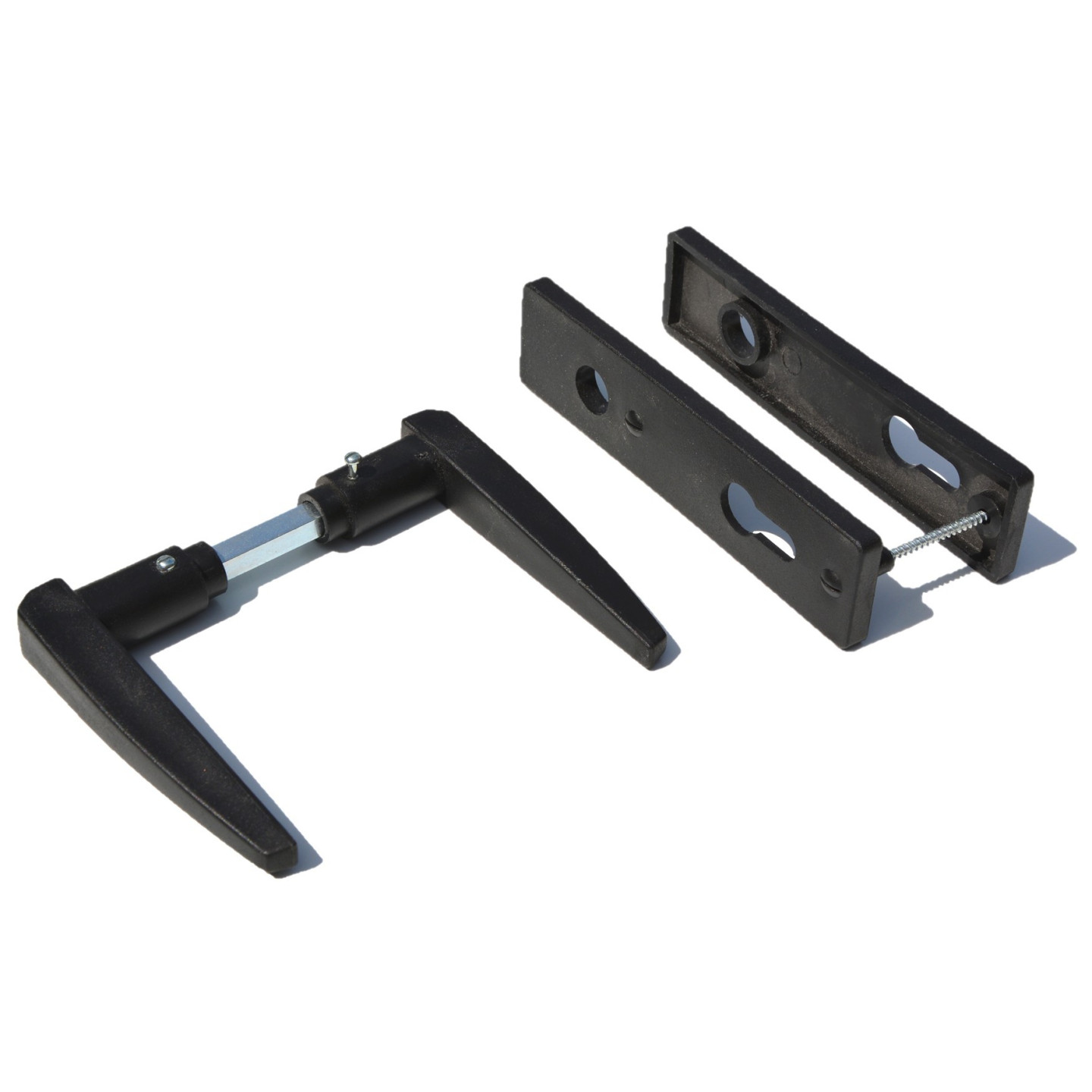 Kit poignee portillon PVC noir