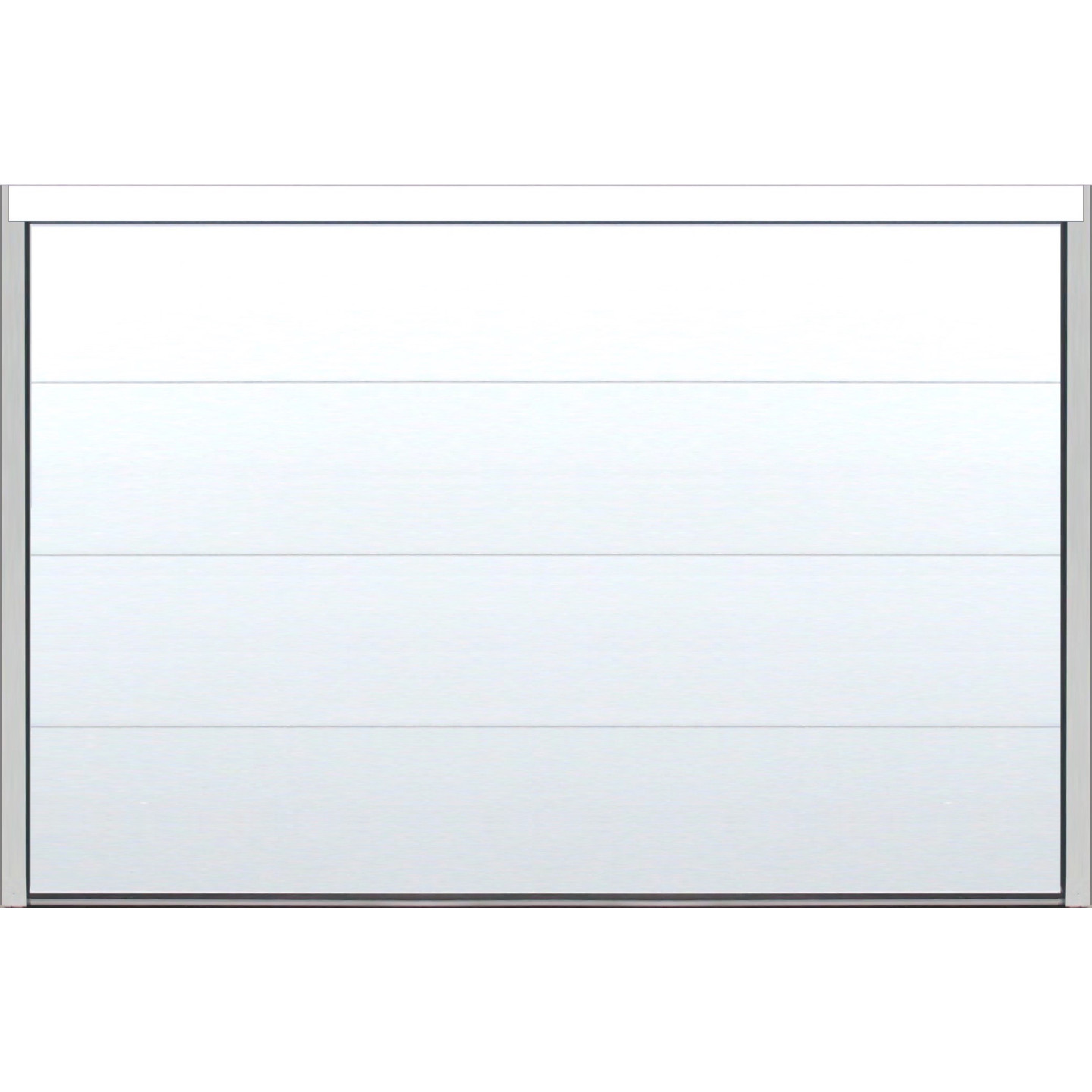 Porte de garage à sections couleur blanche avec aspect lisse largeur 3000mm