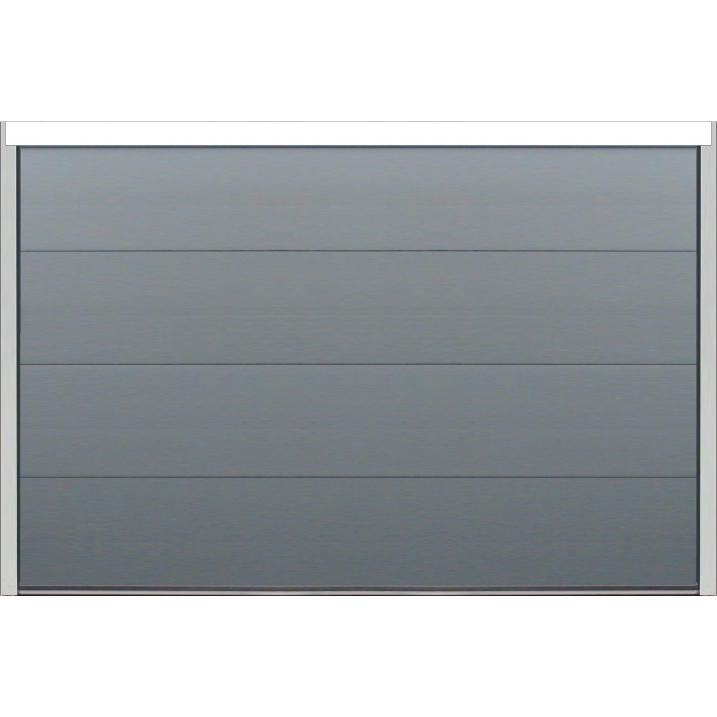 Porte de garage sectionnelle largeur 3000mm gris anthracite toute lisse