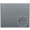 Porte de garage sectionnelle aspect bois gris anthracite