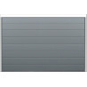 Porte de garage sectionnelle planche woodgrain gris anthracite largeur 300cm