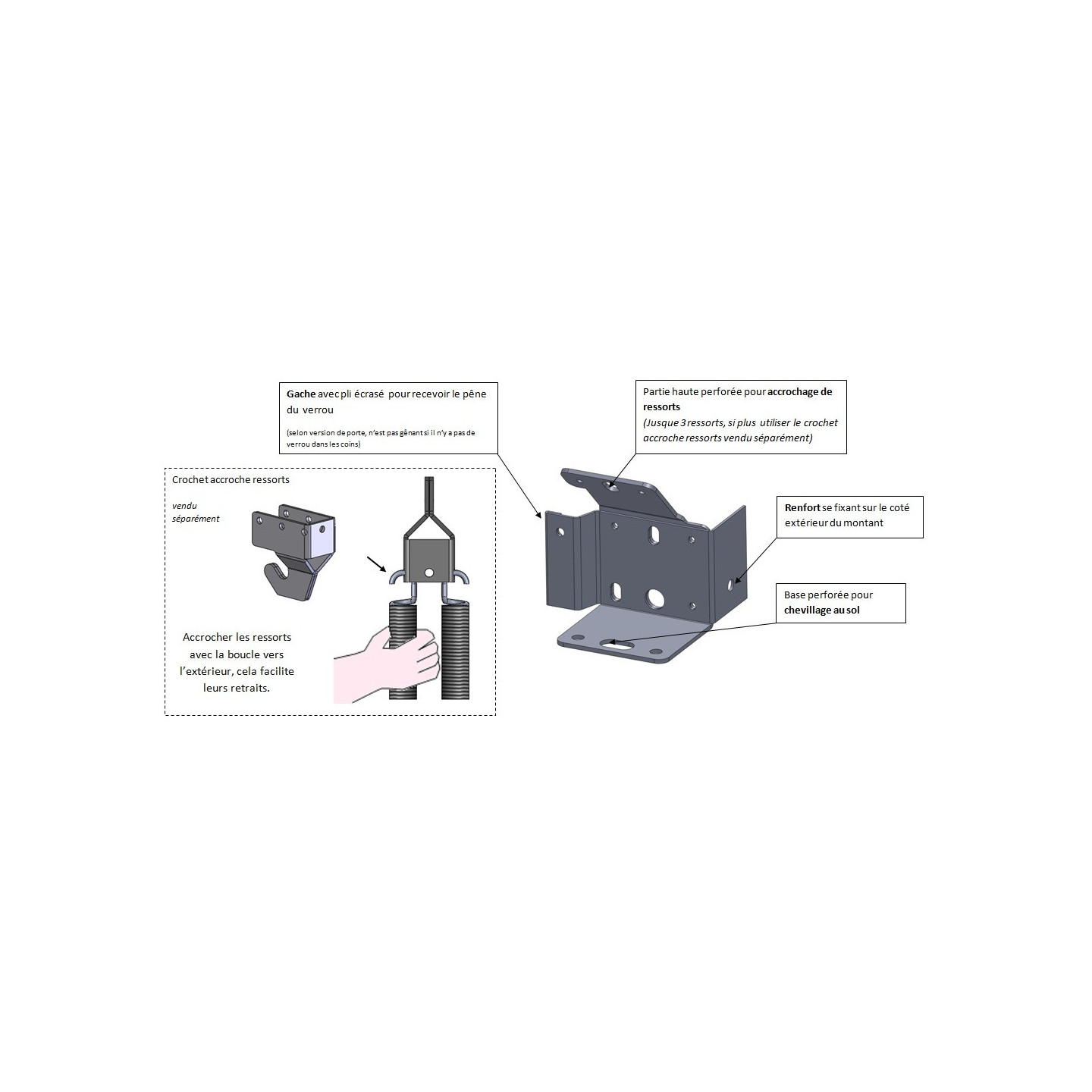 Sabot de Montant Basculante (la paire)