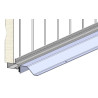 Barre de seuil rénovation pour sol plat L2500