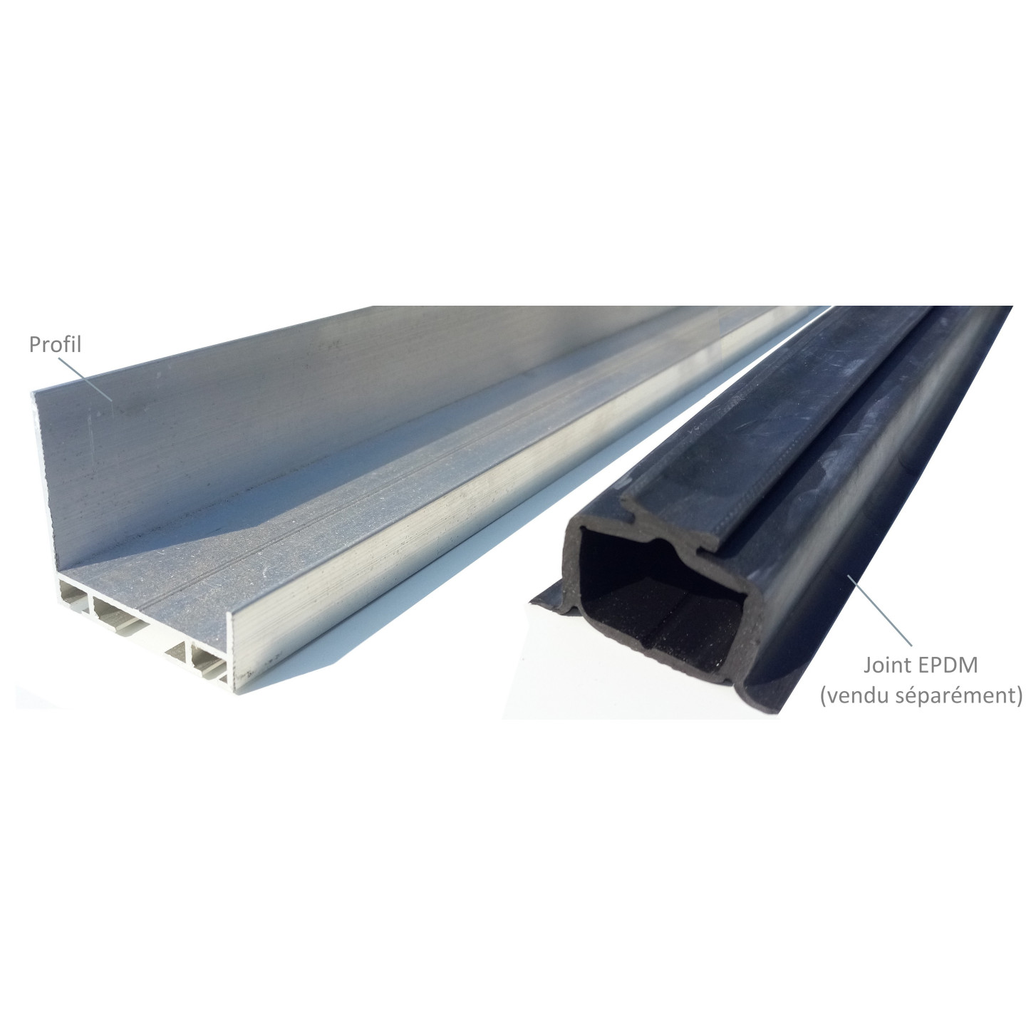 Profil Aluminium Support Joint Boudin EPDM