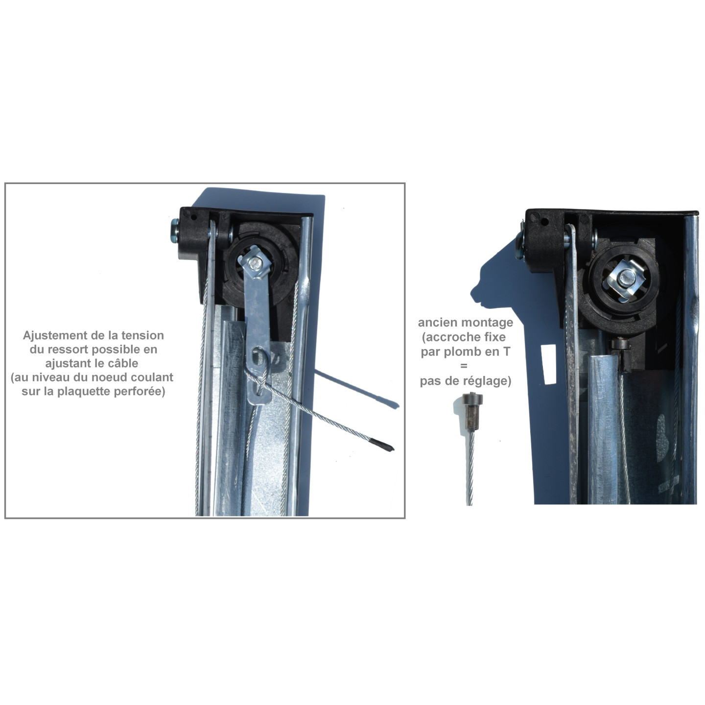 Câbles ajustables porte basculante EURONORM CT  (la paire)