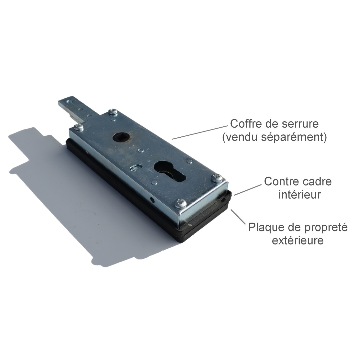 Montage avec coffre de serrure