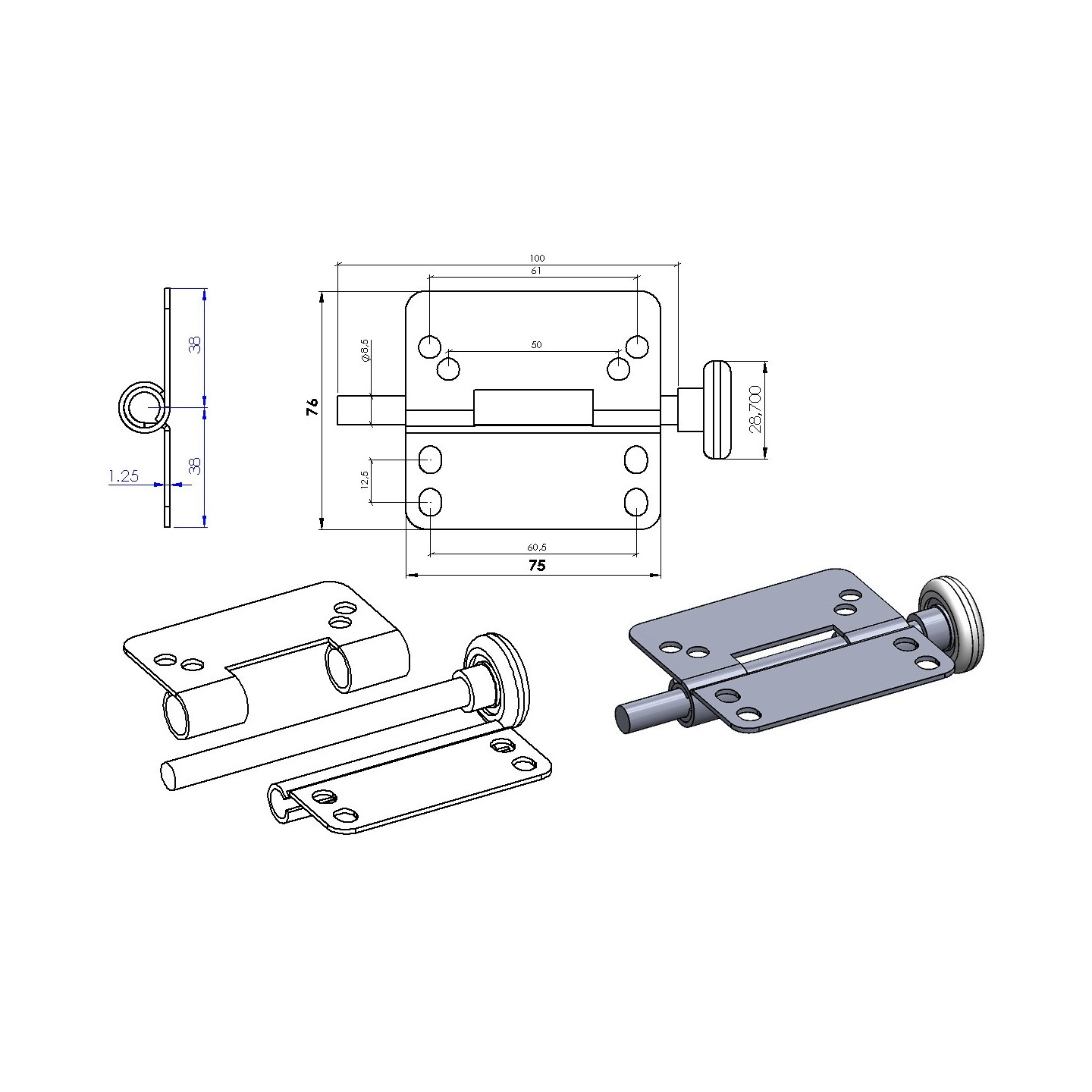 Charnière Wayne Dalton & roulette