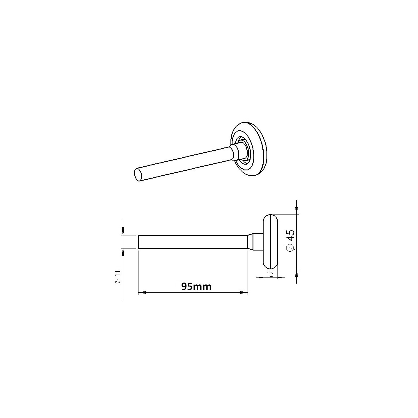 Roulette diamètre 45 à roulements à billes