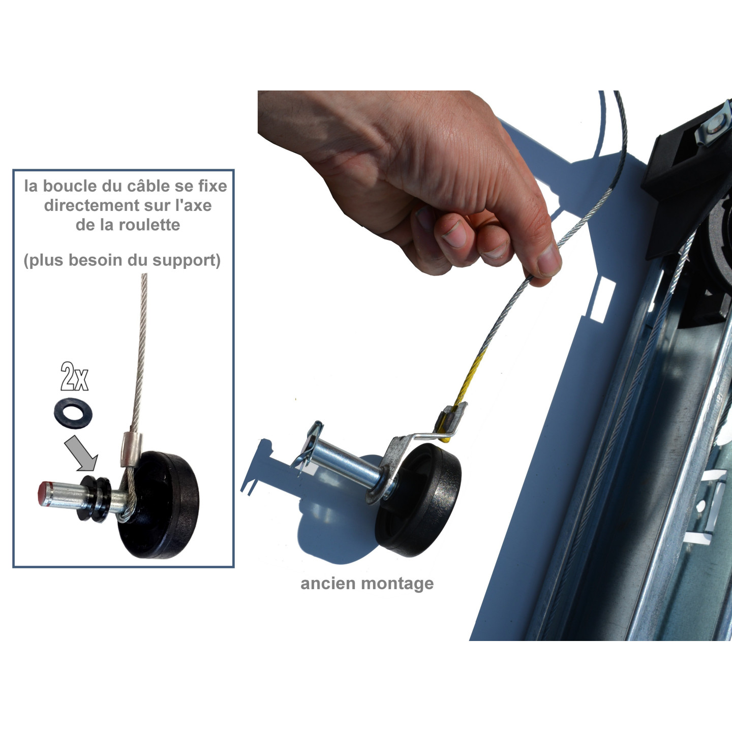 Câbles ajustables porte basculante EURONORM CT  (la paire)