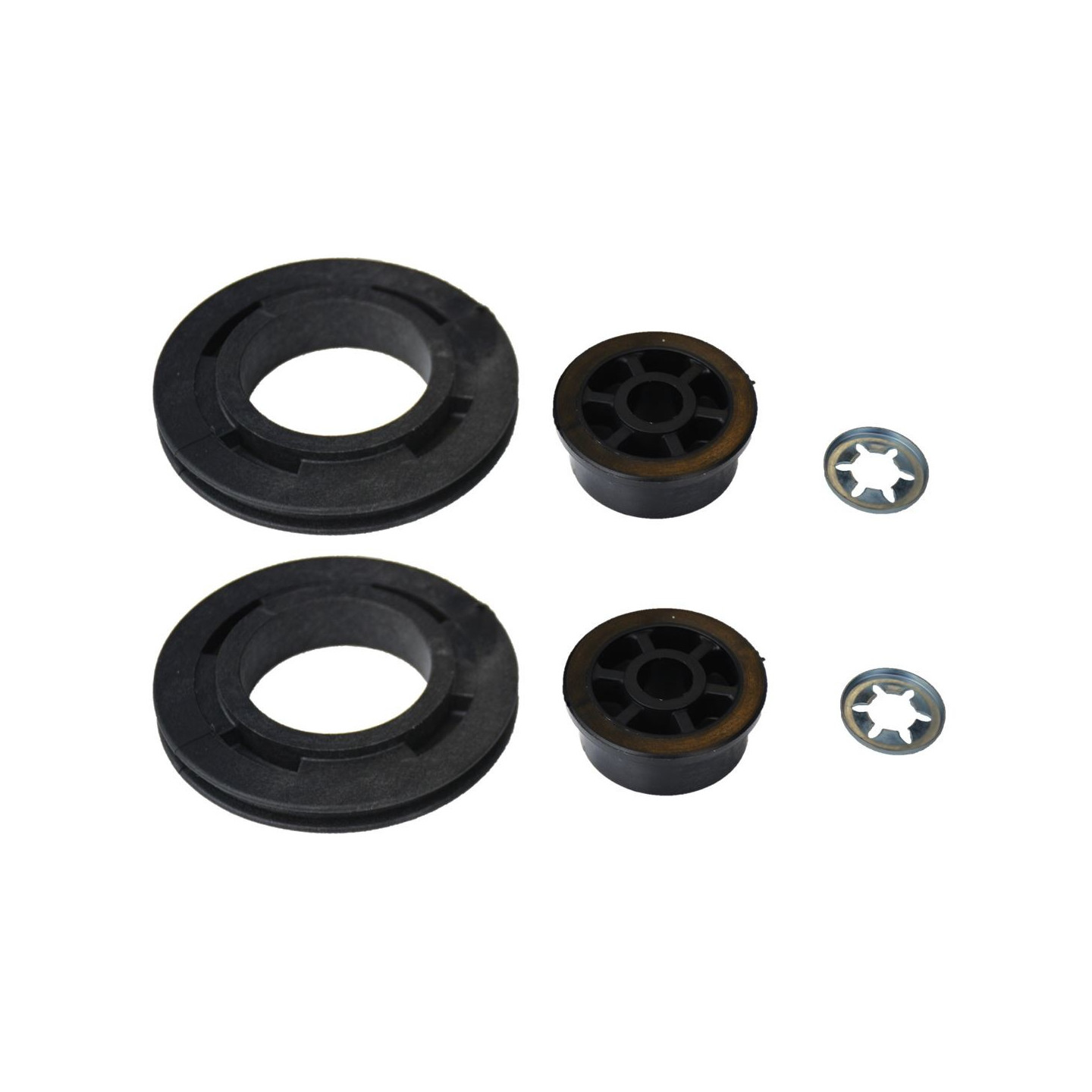 Poulie Fixe PVC EURONORM Diamètre 75 mm + clip (la paire)