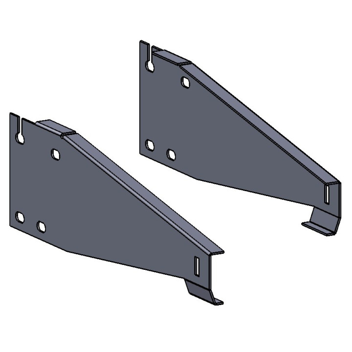 Plaque drapeau Pour monorail + visserie