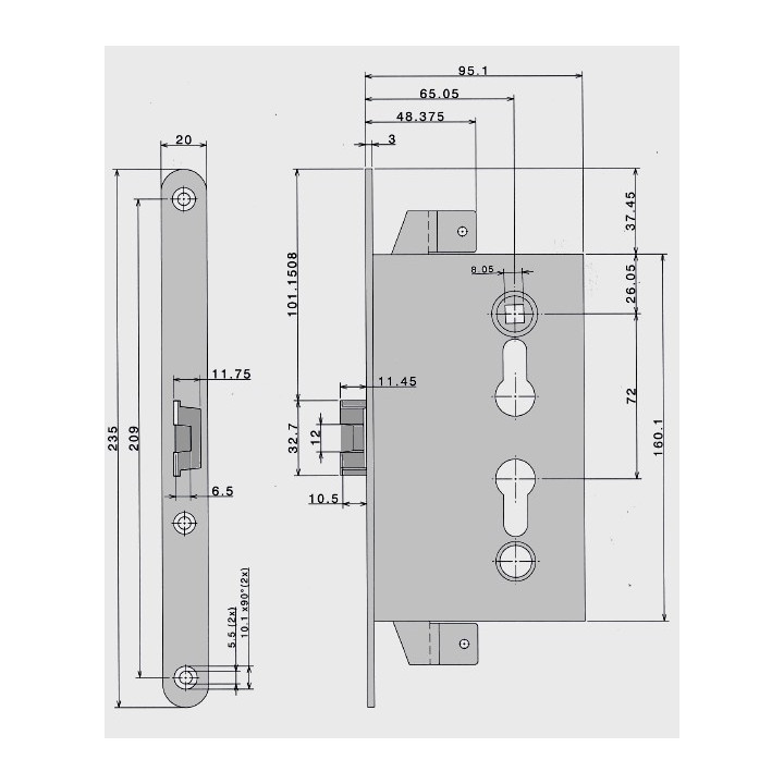 Lock box Central 3 Point Door
