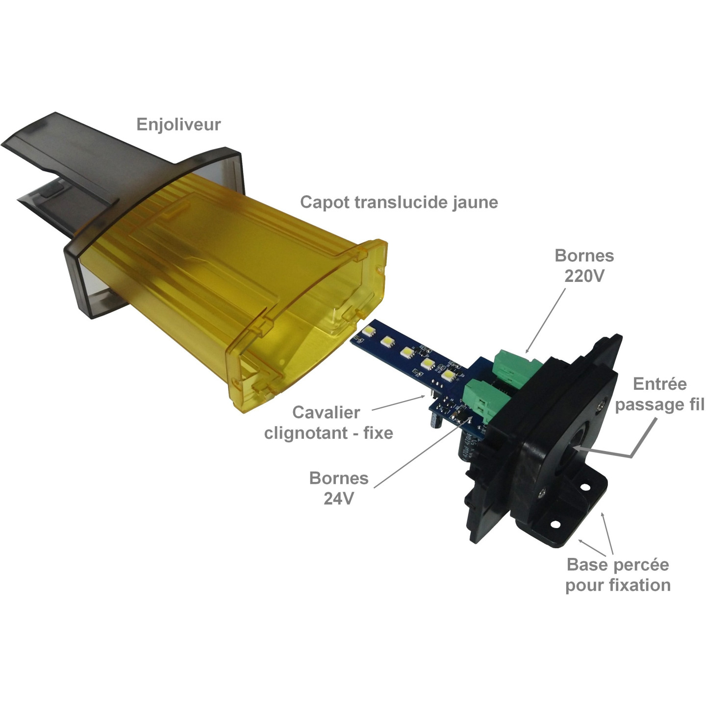 Feu Clignotant de signalisation 24V - 220V 