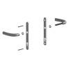 Ensemble plaque + poignées en ALU pour portillon