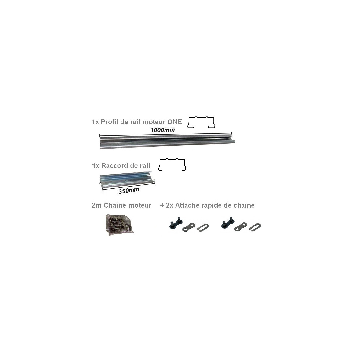 Kit extension pour Rail pour moteur ONE