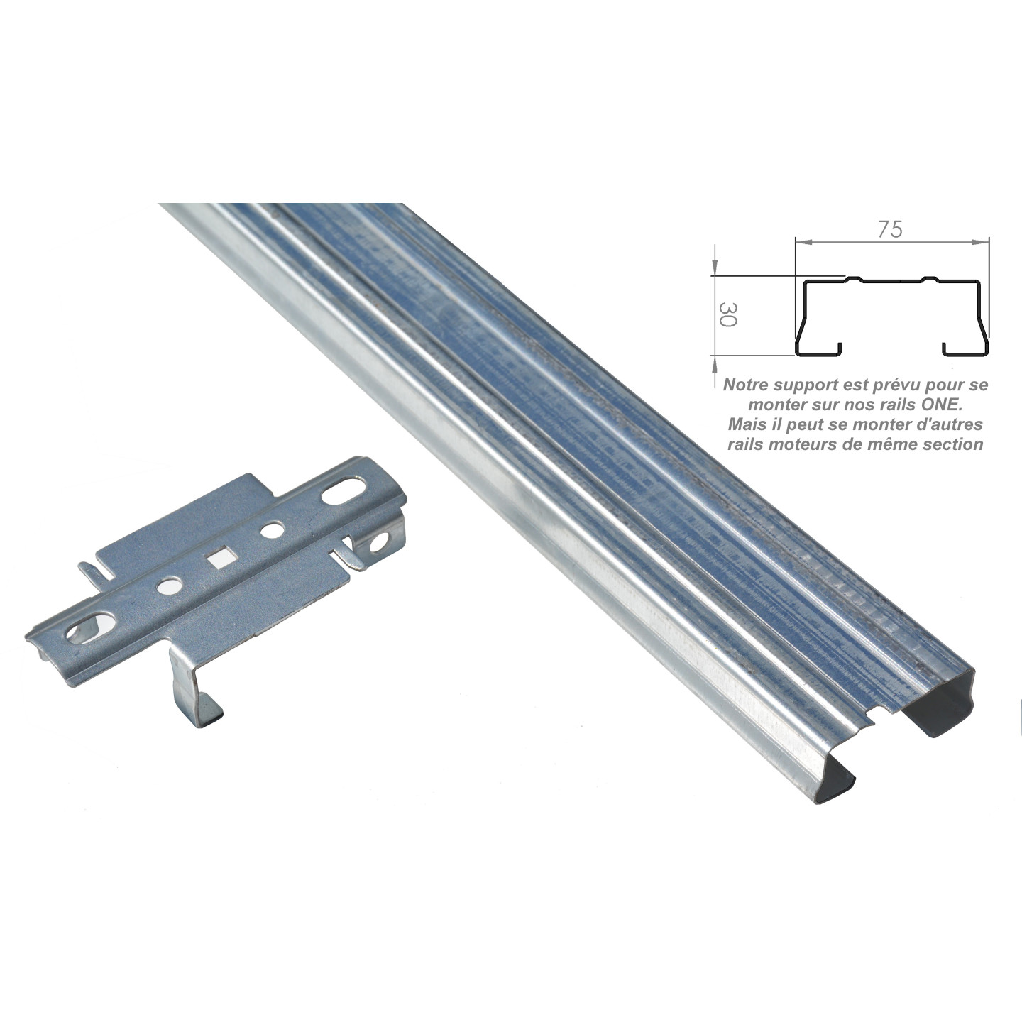 Support de rail intermédiaire pour moteur ONE