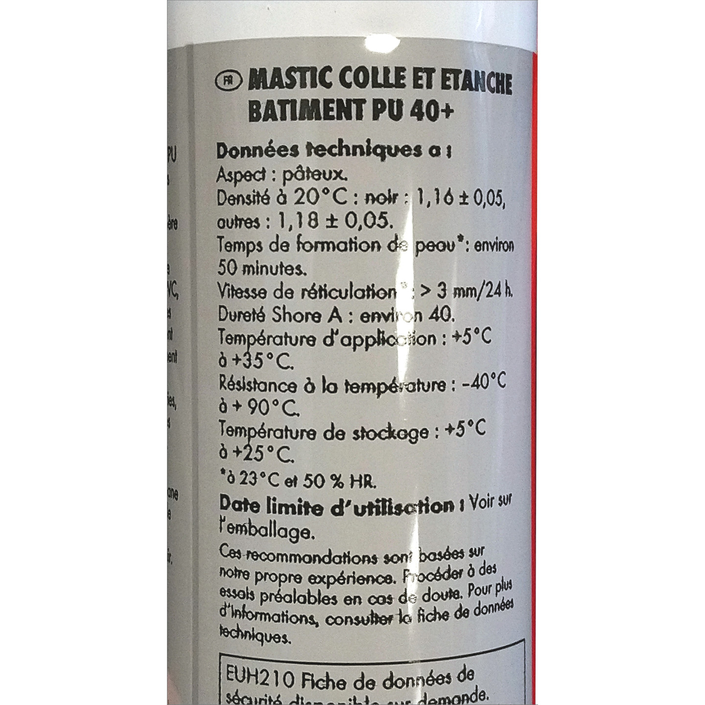Cartouche de colle mastic polyuréthane