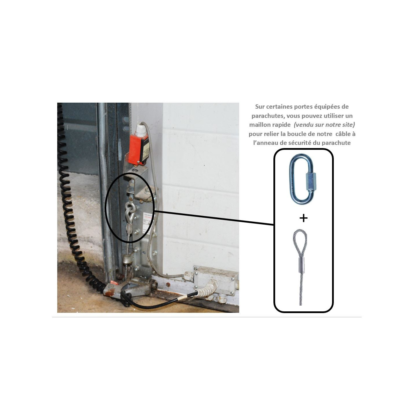 Câble diamètre 3mm avec boucle (la paire)