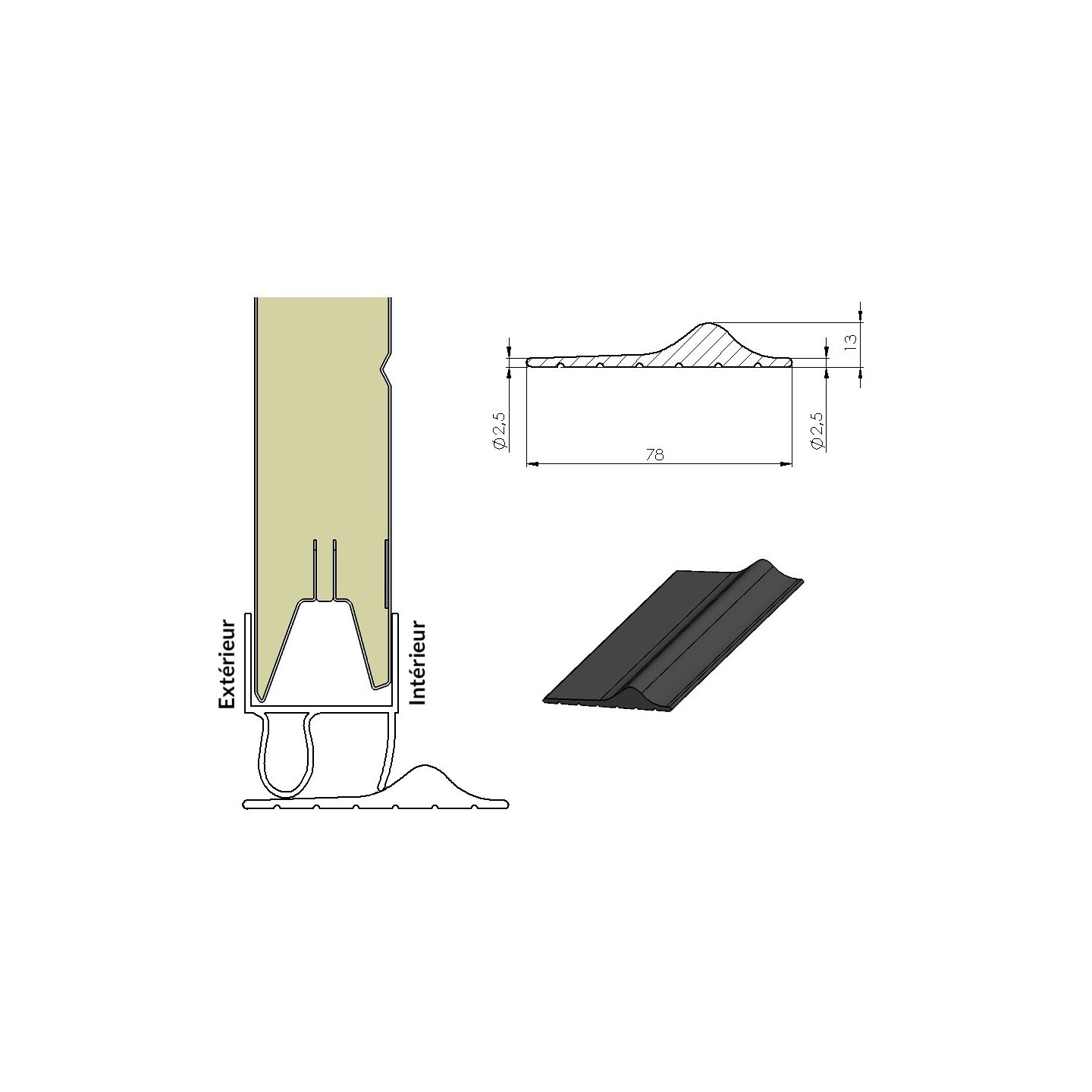 Joint de seuil Water Stop