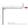 Plan installation porte de garage - vue de coté