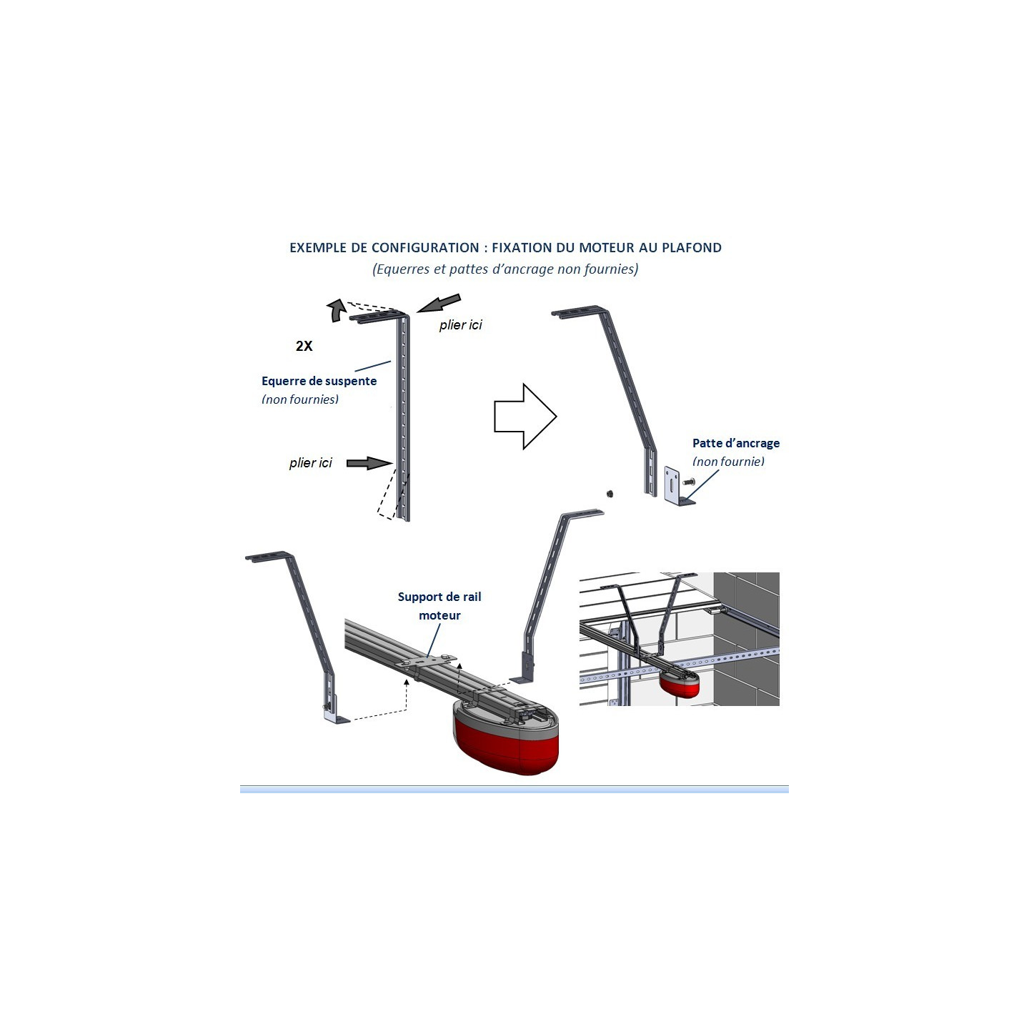 Support de rail moteur ONE