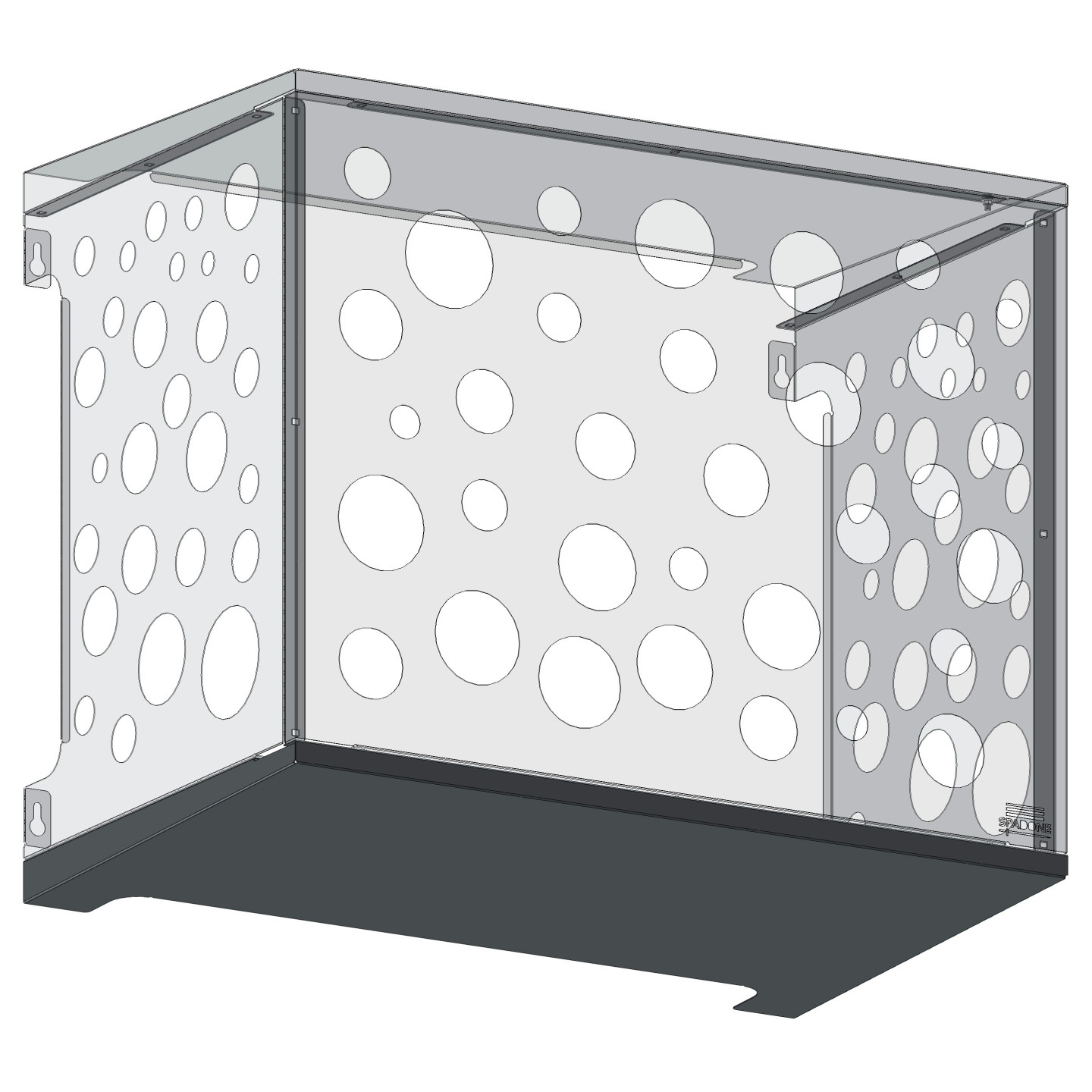 Capot inférieur - Cache clim - Gris RAL 7016