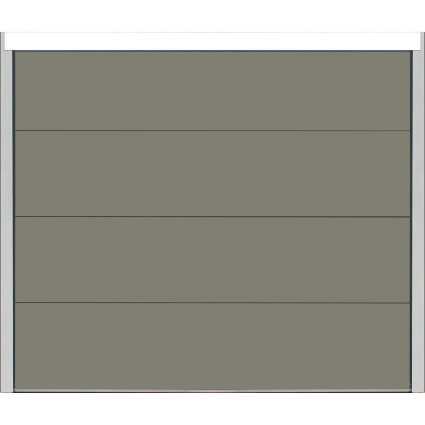 Porte sectionnelle Velocia - Sans rainure / Lisse Polygrain - Gris Quartz RAL 7039 - Motorisée