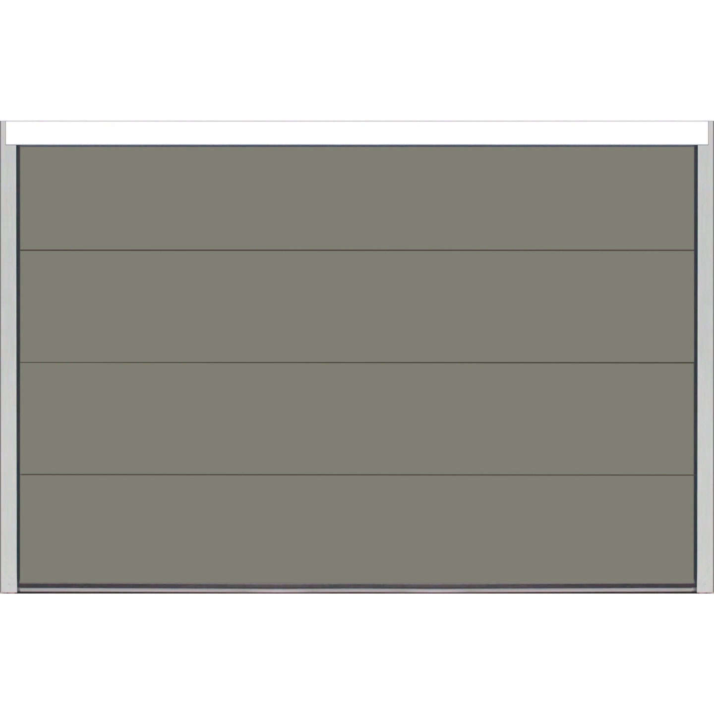 Porte de garage sectionnelle lisse Gris Quartz RAL 7039 largeur 3m