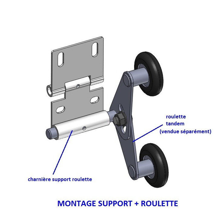 Hinge Support Roller Sectional White