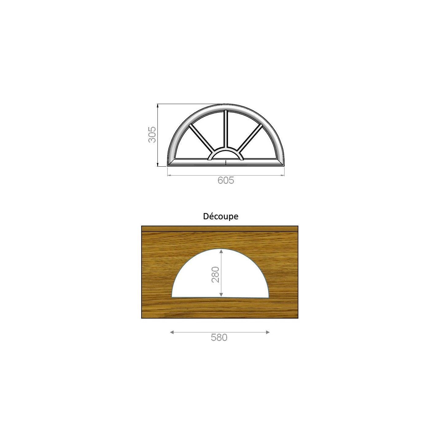Hublot Demi Lune Blanc