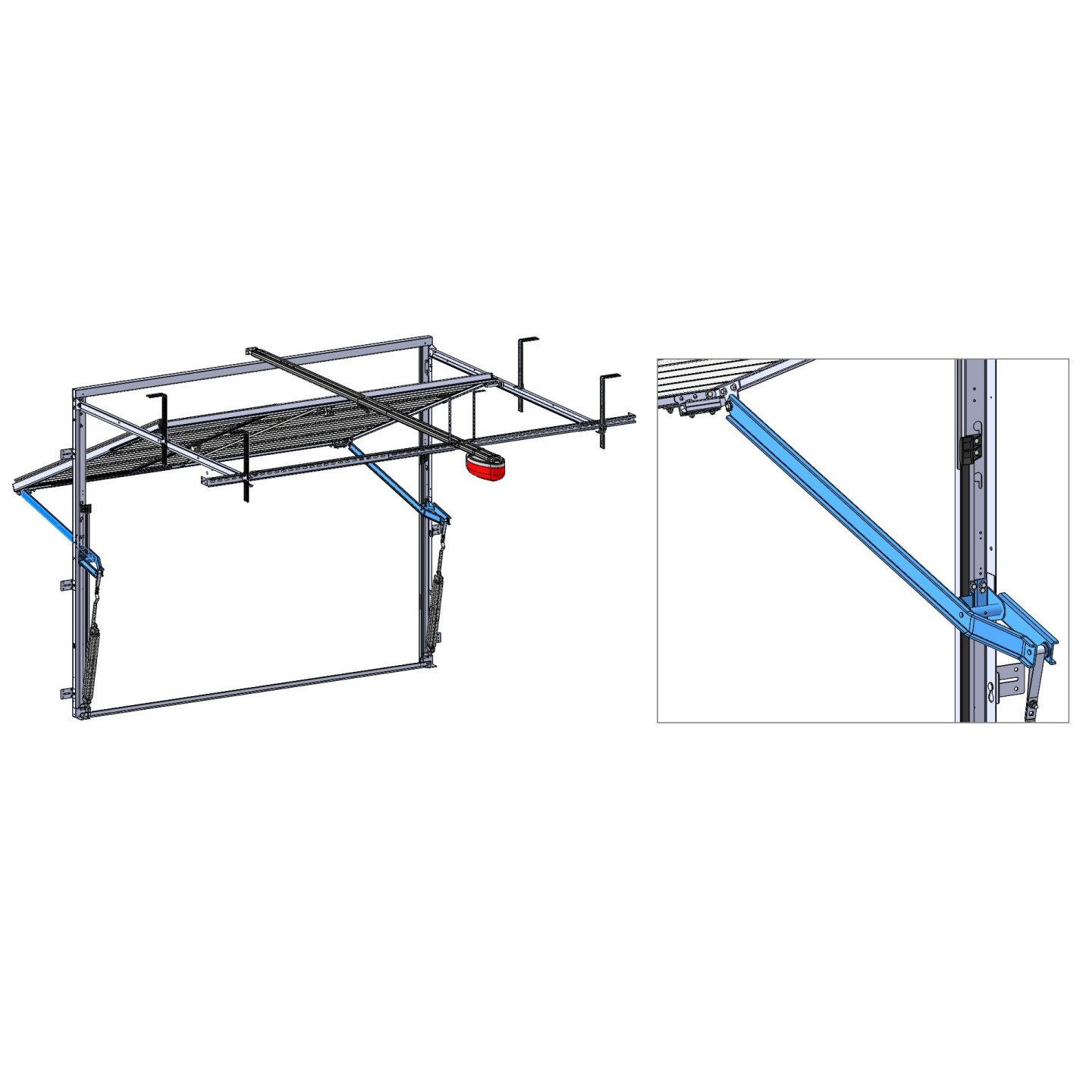 Bras renforcé de porte de garage basculante