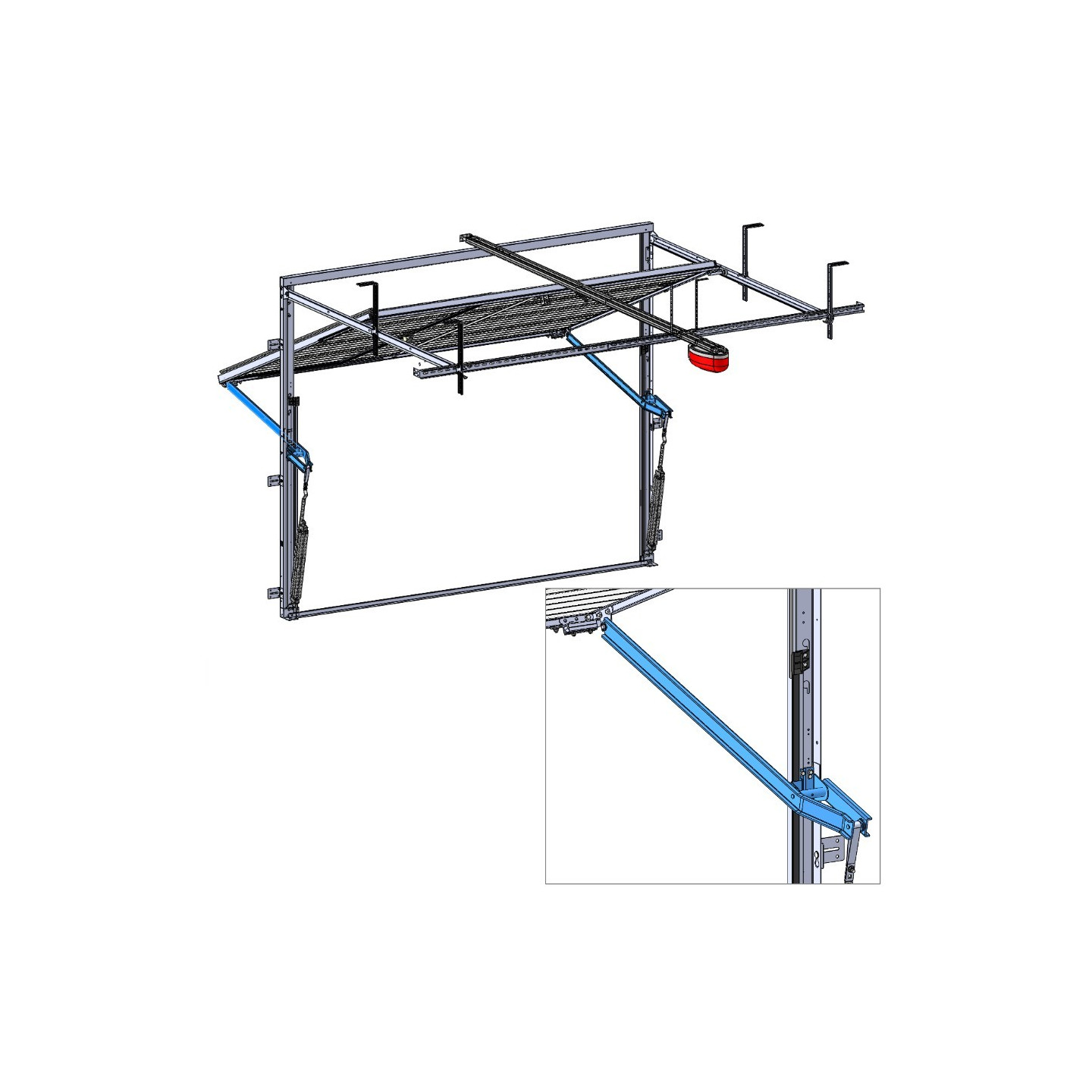 Bras renforcé de porte de garage basculante