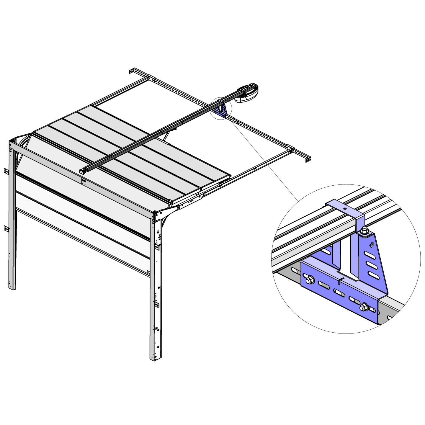 Support Moteur sur barre d'écartement