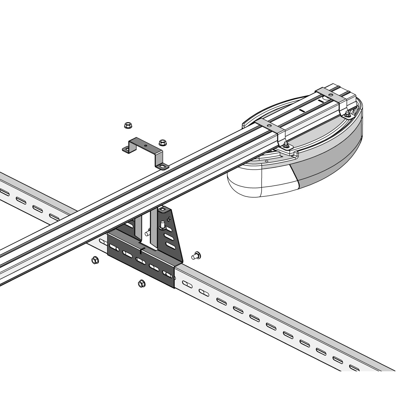 Support Moteur sur barre d'écartement