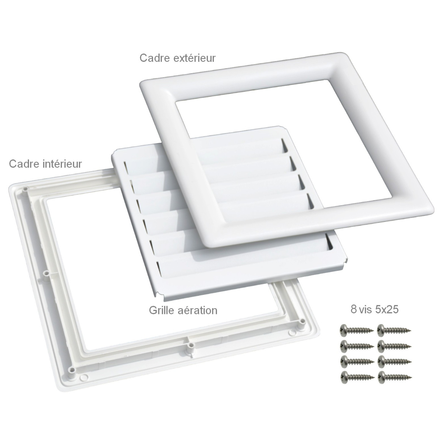 Grille d'aération porte de garage