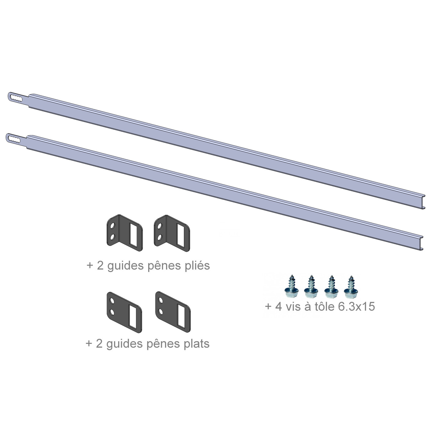 Pêne Tubulaire avec embout (la paire)