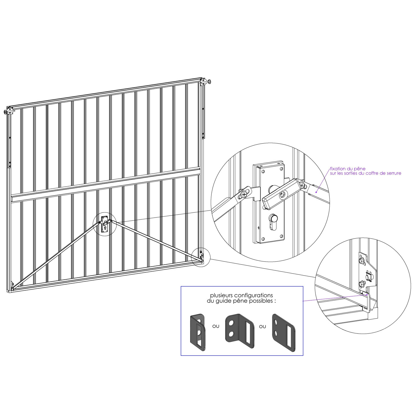 Pêne Tubulaire avec embout (la paire)