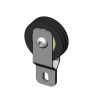 Poulie Mobile Nylon Diamètre 50mm double gorge + supports monoressort