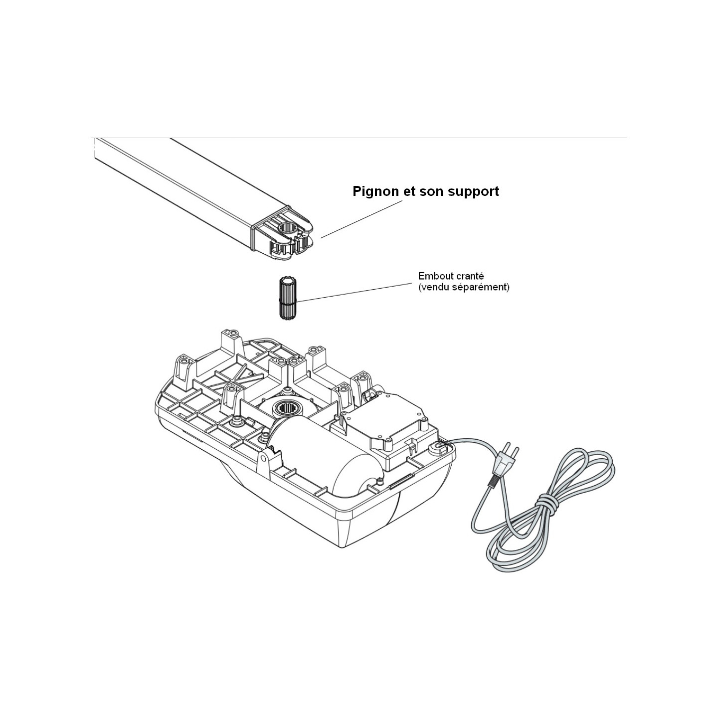 Pignon cranté avec support pour moteur PROBO 60R LIFE - PR60