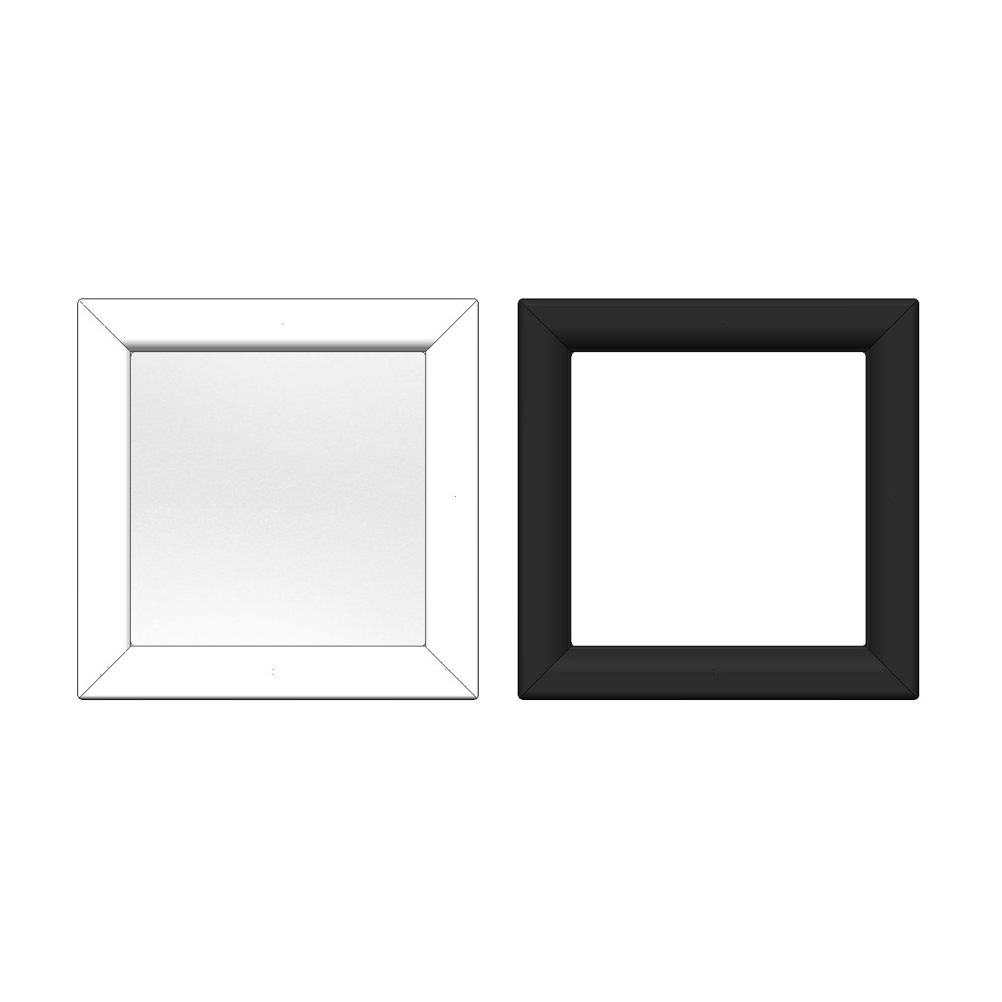 Hublot carré porte isolée 20mm