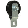 Poulie Mobile Nylon Diamètre 50mm double gorge + support mono-ressort