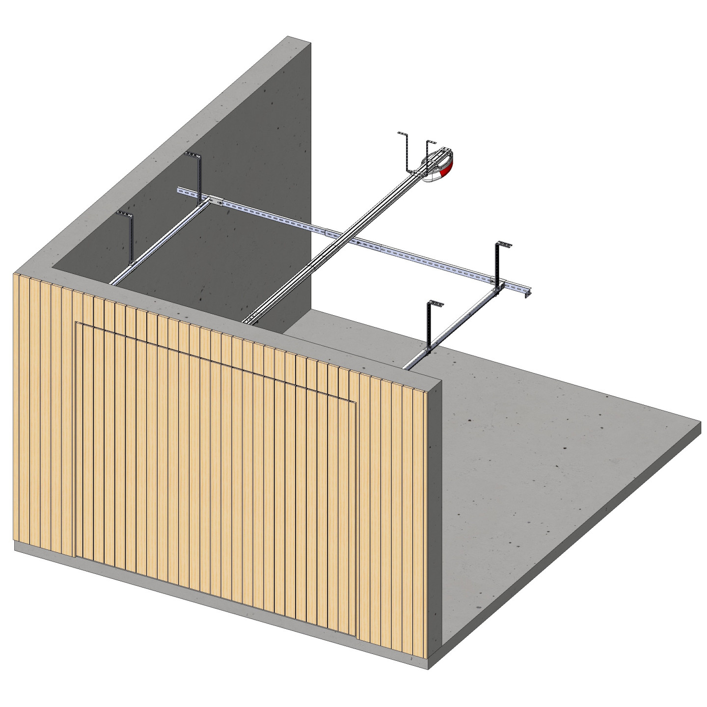 Porte de garage avec revêtement bois affleurant