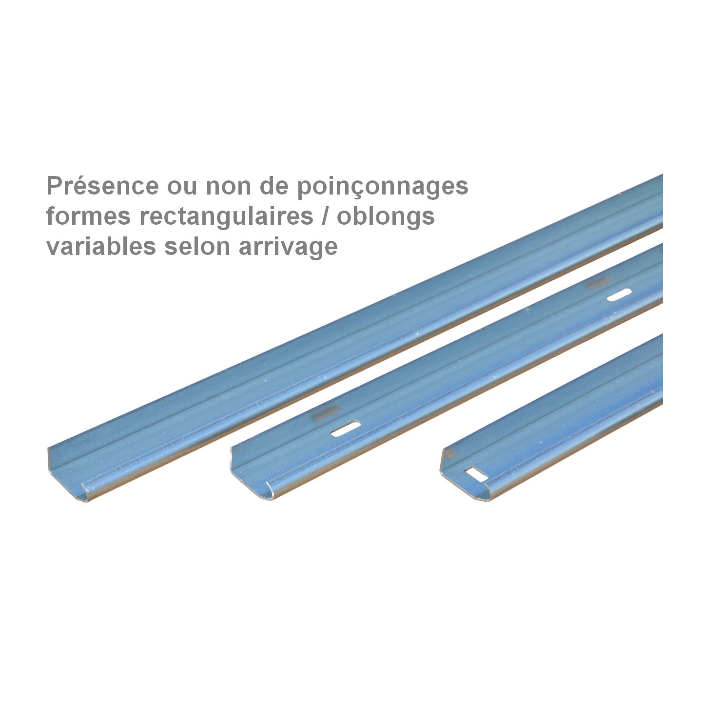 Rail droit pour porte de garage - Longueur 1200mm