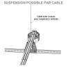 Suspension par câble vertical