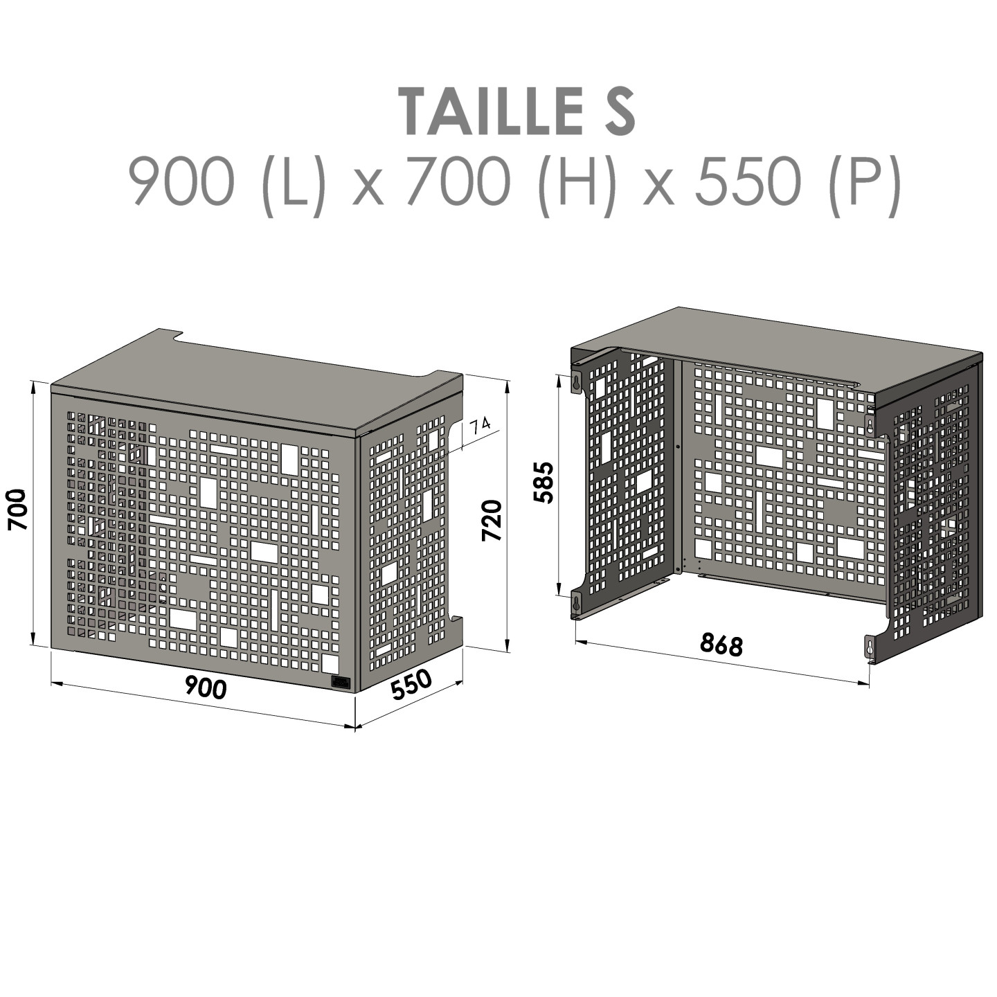 Cache climatisation - Décors City - Taille S