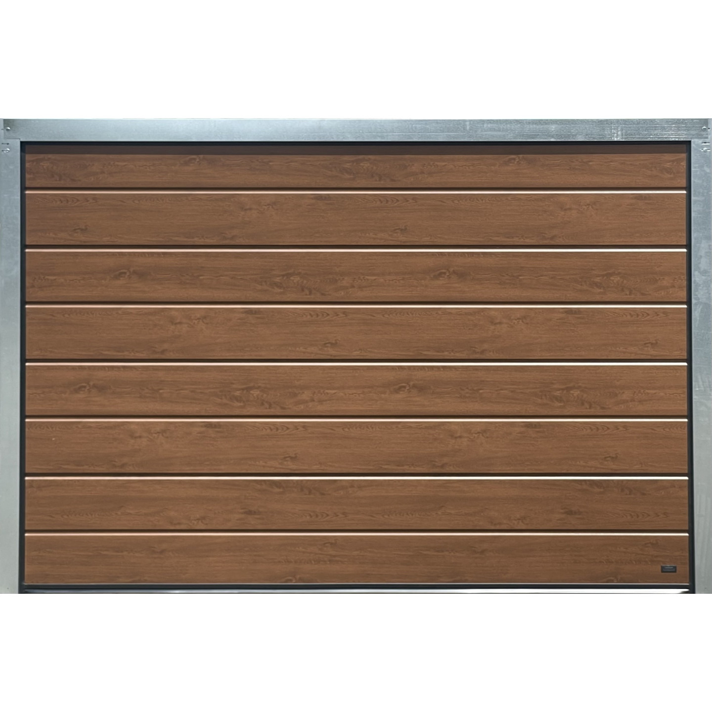 Porte de garage sectionnelle Chêne Foncé largeur 3000mm