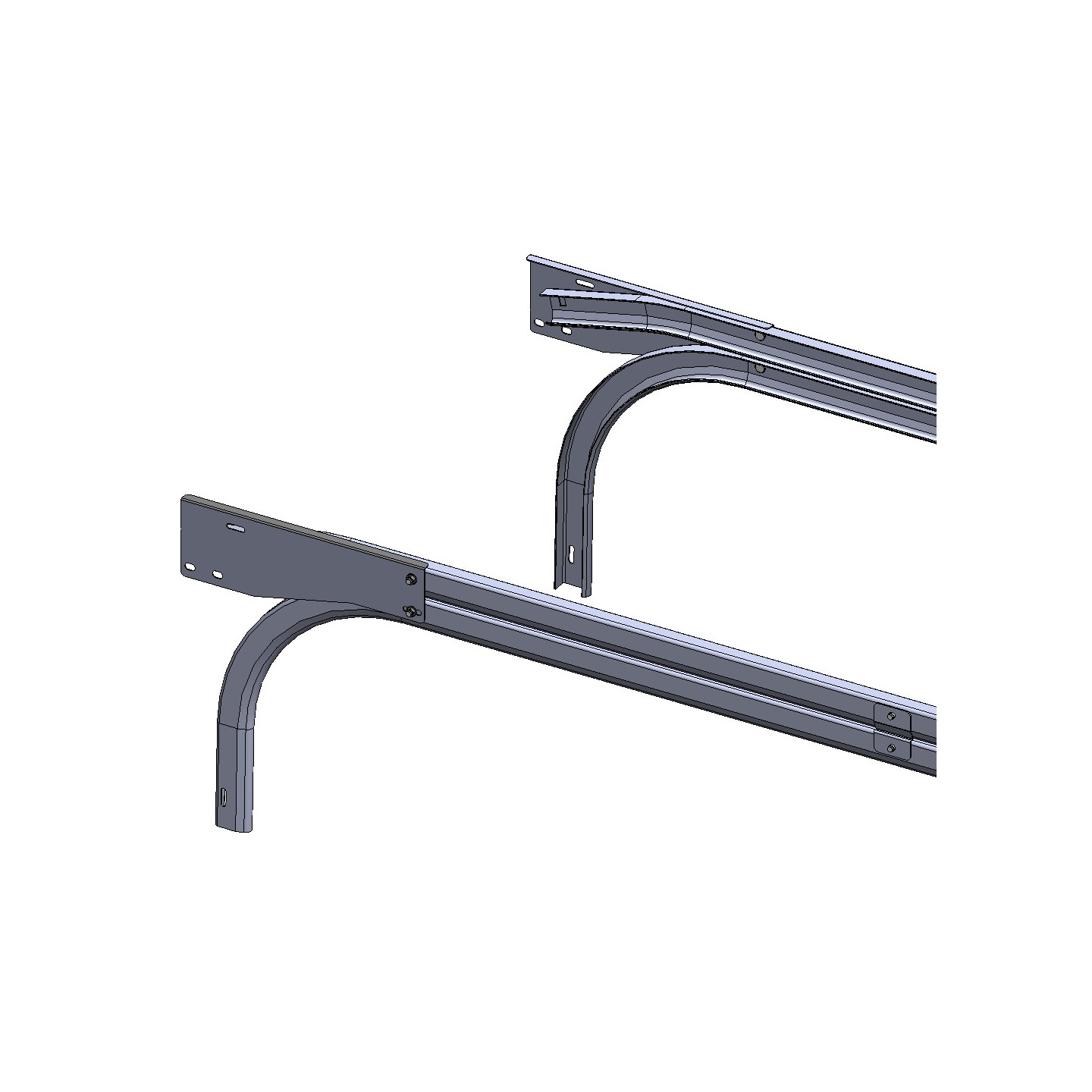 Doubles Rails Horizontaux Sectionnelle