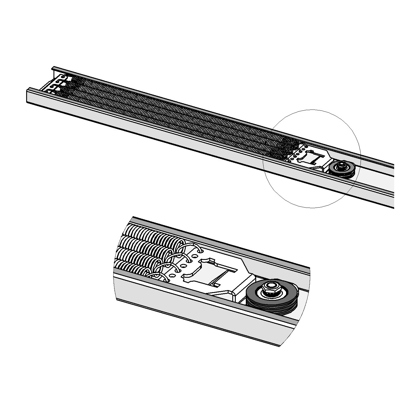 Poulie accroche ressort Teckentrup