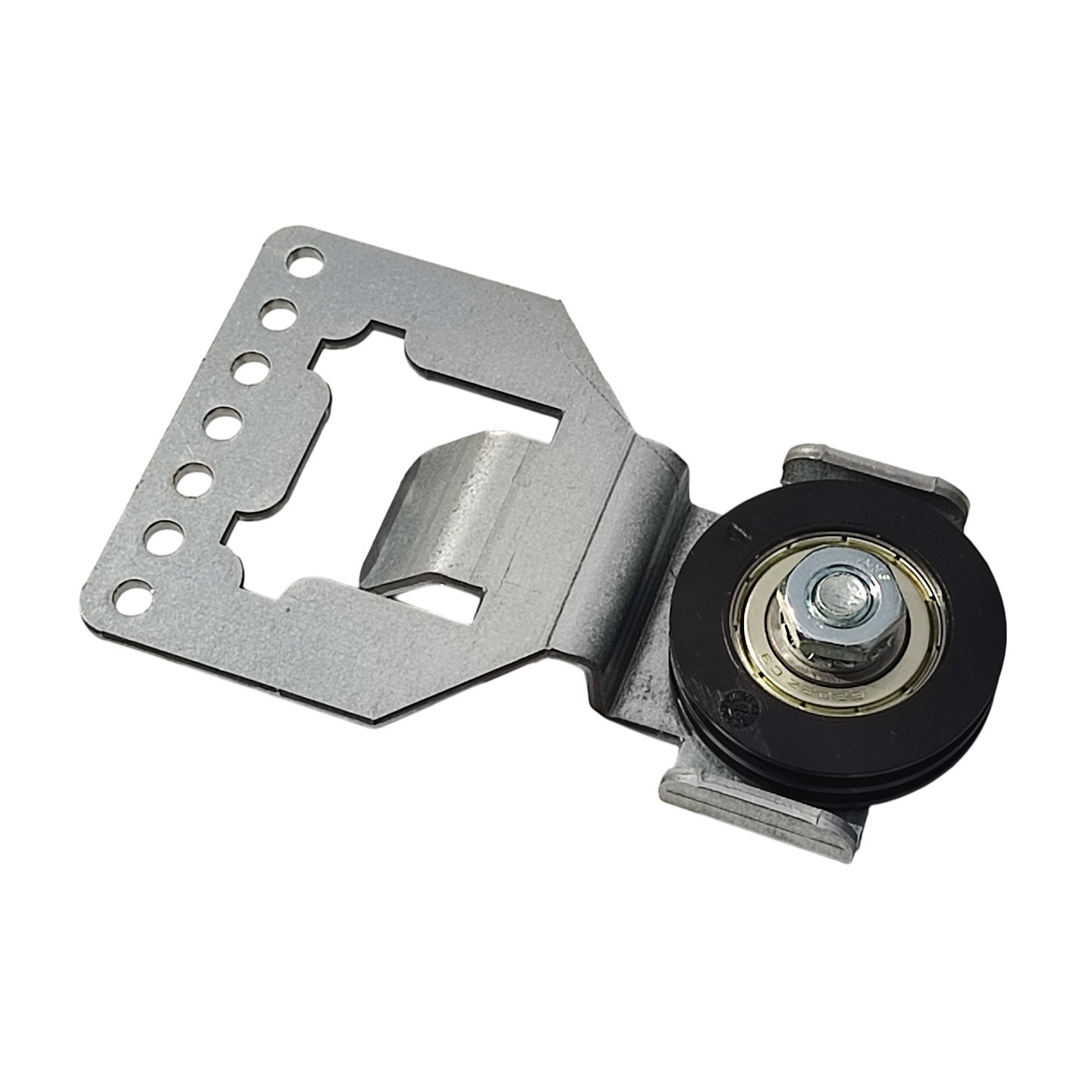 Poulie double gorge avec support accroche ressort 7 trous