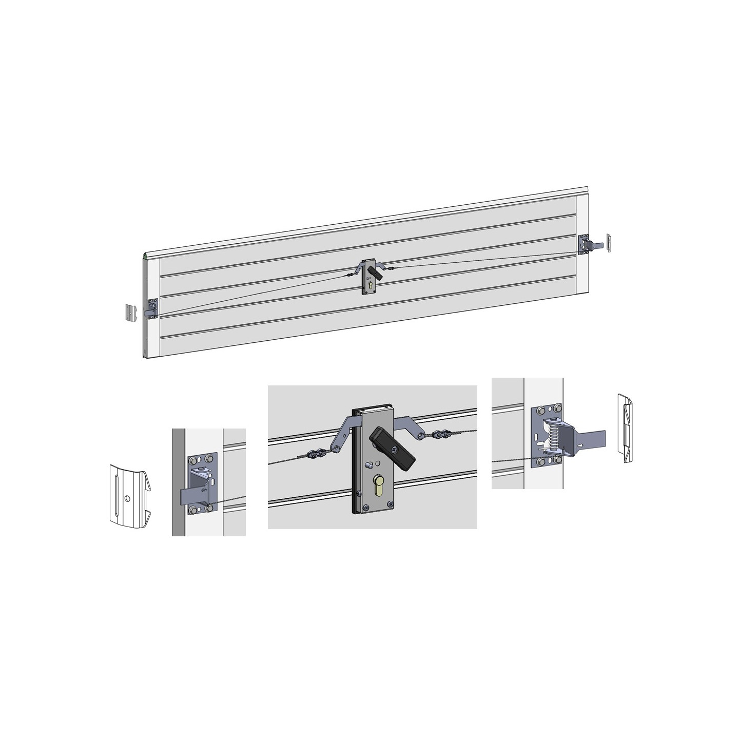 Kit Serrure 2 Points porte Sectionnelle